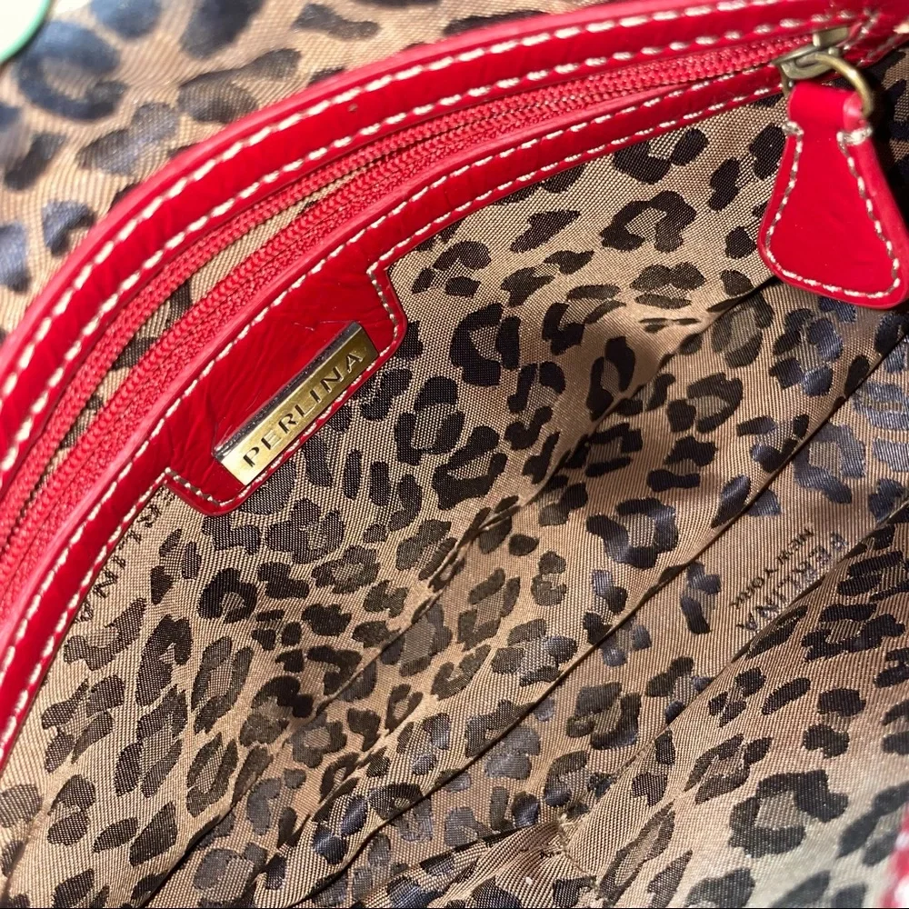 Genuine Patent Leather - Perlina New York - Red Shoulder Bag - Picture 5 of 5